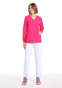 Tunique pour Dames Quick Power manches longues sans repassage Pink