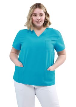 Tuniek Unisex Quick Smart strijkvrij microfiber Turquoise