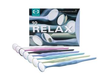 Hahnenkratt Relax FS Rhodium 5 miroirs dentaires set 24 mm 10 pcs colours