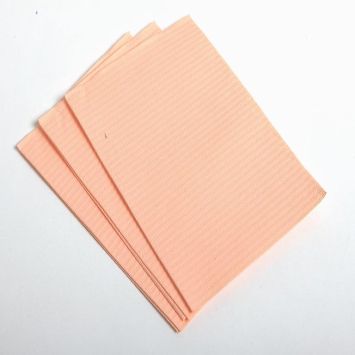 PLUSS Dental Towels 3 laags met PE folie 33 x45 cm 500 st peach