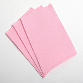 PLUSS Dental Towels 3 laags met PE folie 33 x45 cm 500 st rose
