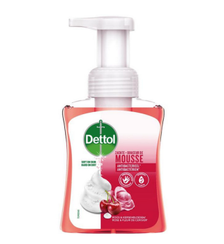 Dettol zachte handmousse Roos en kers (250ml)
