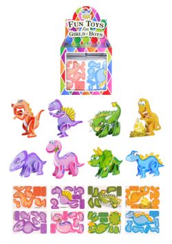Puzzle 3D Dino 8 espèces 144pcs/boîte