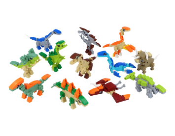 Blocs de construction Dinosaures 12 types/présentoir