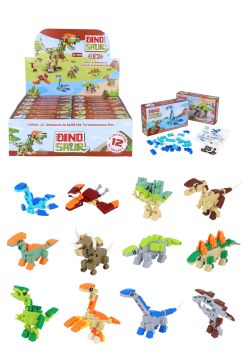 Blocs de construction Dinosaures 12 types/présentoir