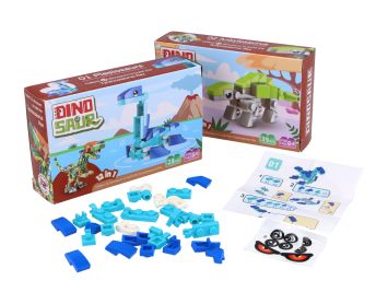 Blocs de construction Dinosaures 12 types/présentoir