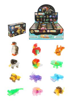 Royaume des Animaux 12 jeux de construction en blocs transparents 