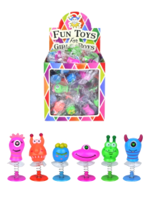 Springende Monsters 4-5cm, 6 soorten, 72 per doos