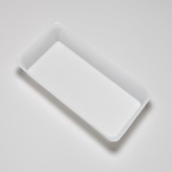 Mini-plateau jetable 20 x 10 cm, surface striée, 400 pièces