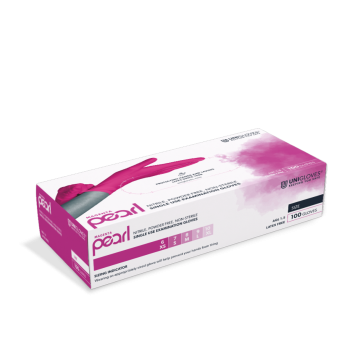 Unigloves nitrile handschoenen Magenta Pearl 100 st