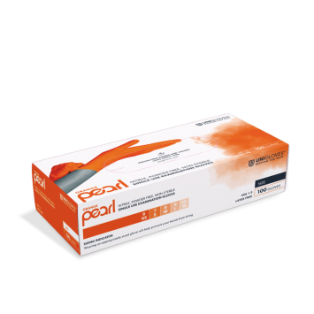 Unigloves nitrile handschoenen Orange Pearl 100 st