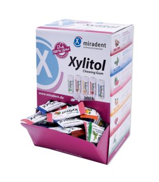 Miradent Xylitol Chewing Gum - assortiment dispenser 200 pcs